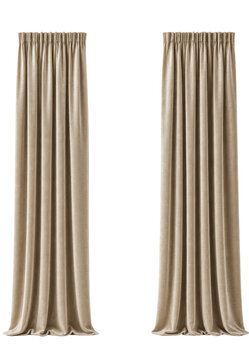 Premium linen drapery set with elegant natural flowing folds