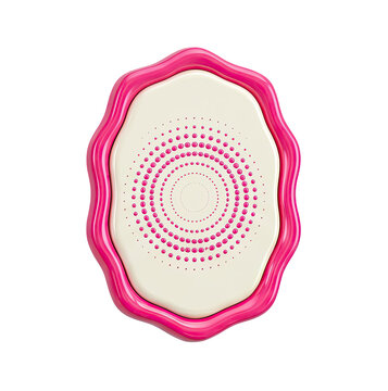 Pink wax seal with concentric circles pattern