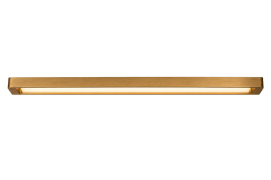 Slim linear pendant light with minimalist contemporary brass design