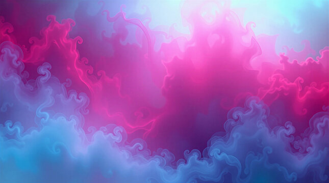 Abstract Background with Glowing Neon Purple and Blue Wavy Lines Futuristic Digital Landscape