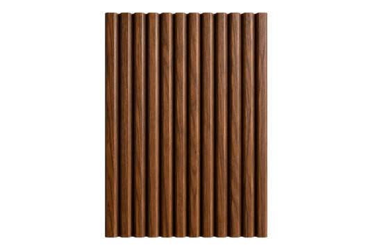 Decorative walnut slat wall panel with contemporary wooden texture