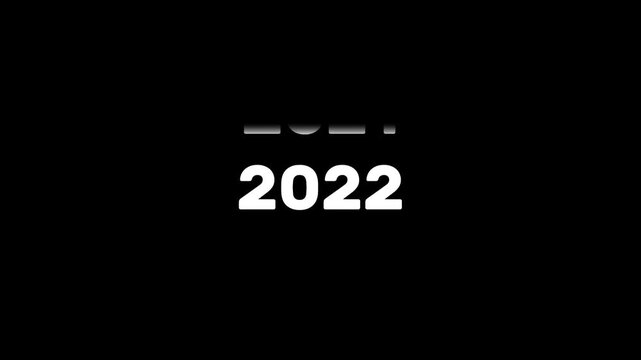 Animation of scrolling timeline of 2000 to 2030 years. Scrolling years 2030 Text Animation on black background. 4k.
