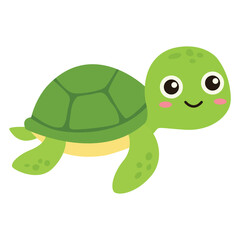 Obraz premium funny turtle cartoon