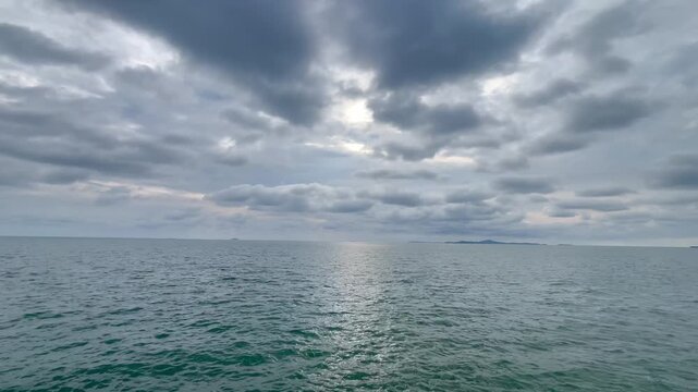 Tranquil sea surface sunlight