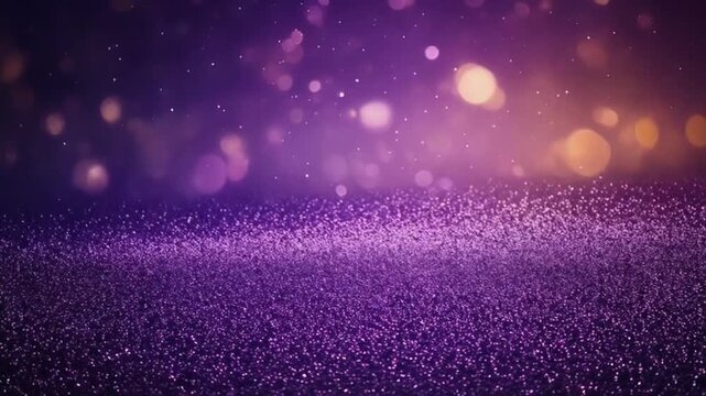 Glitter loop dust shimmering continuously with bokeh lights glowing softly vibrant