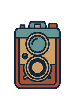 Vintage camera graphic design abstract