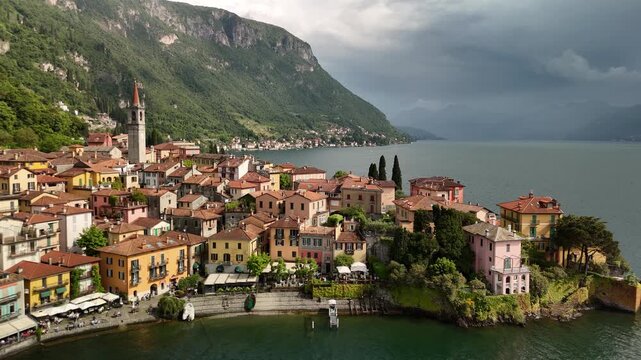 Aerial Footage &ndash; Lake Como, Italian Lakes, Italy