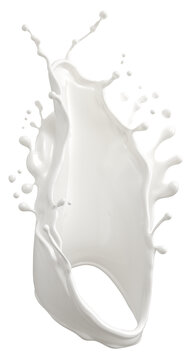 Splash of milk or cream isolated.