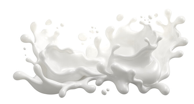 Splash of milk or cream isolated.