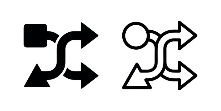 Shuffle and Random Order Arrows Icon