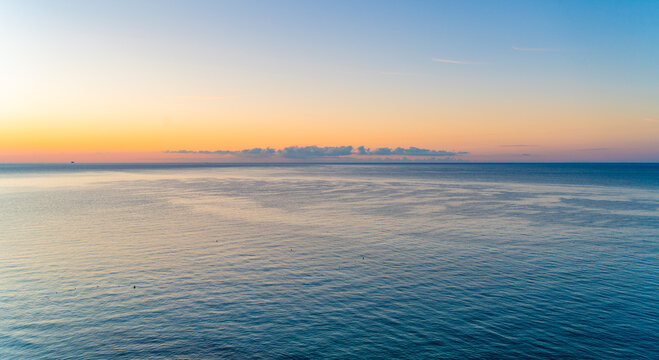 Sundown over sea