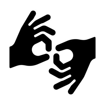 sign language glyph icon