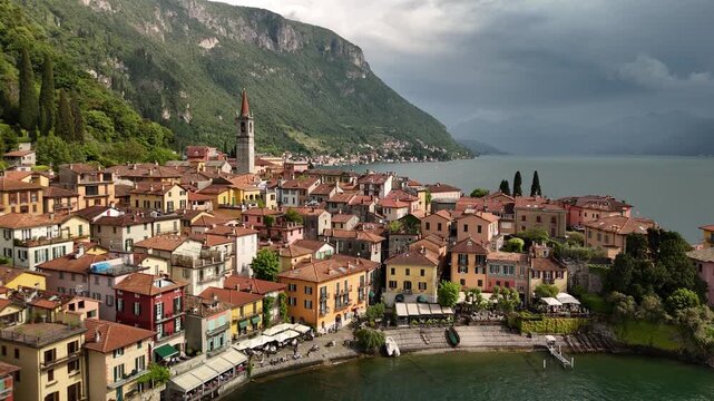 Aerial Footage &ndash; Lake Como, Italian Lakes, Italy