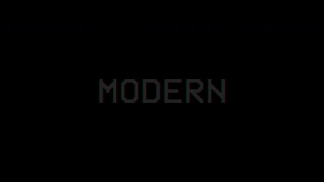 4K Modern text fade animation on black background