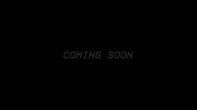 coming soon glitch text animation on transparent background., 4K reolution.