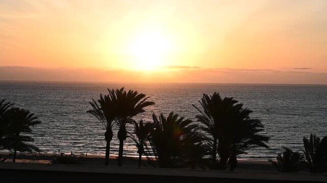 Sonnenaufgang an der K&uuml;ste von Fuerteventura