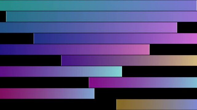 Abstract animated sweep transition with bars drawn as blue and cyan glowing lines and dots on a deep dark background. Clean minimal motion graphics element with free space around it, ideal for title s