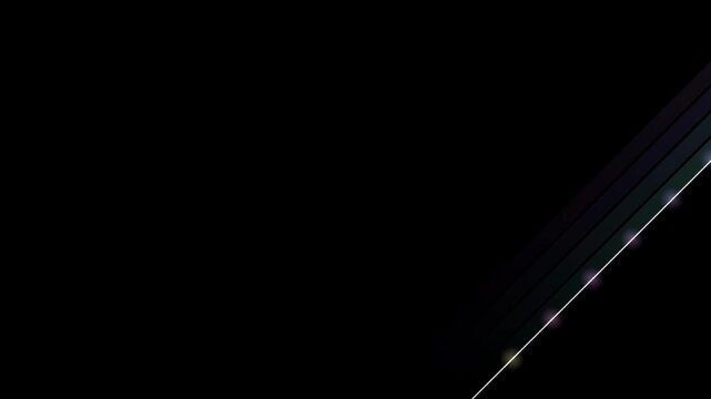Abstract animated sweep transition with a diagonal wipe drawn as cyan and teal glowing lines and dots on a deep dark background. Clean minimal motion graphics element with free space around it, ideal 