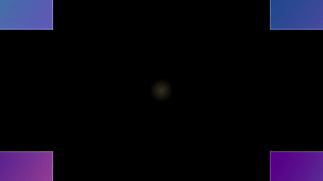 Abstract animated sweep transition with a shutter wipe drawn as cool blue-white glowing lines and dots on a deep dark background. Clean minimal motion graphics element with free space around it, ideal