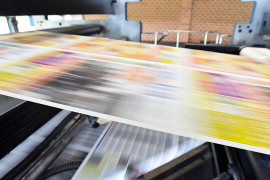Printing machine in a printing shop