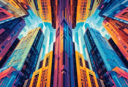 colorful buildings in the city