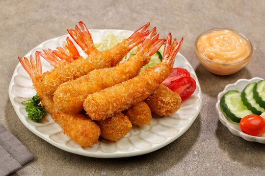 Ebi Fry, ebi furai or ebi furay is a typical Japanese food in the form of fried shrimp covered in flour.