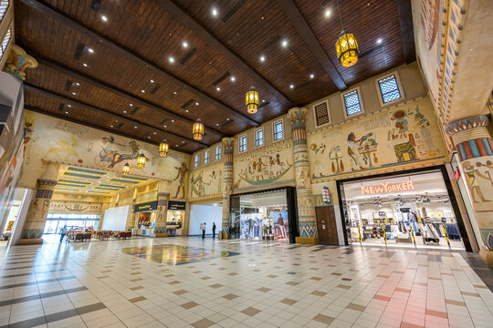 Shops inside Ibn Battuta Shopping Mall in Dubai, United Arab Emirates