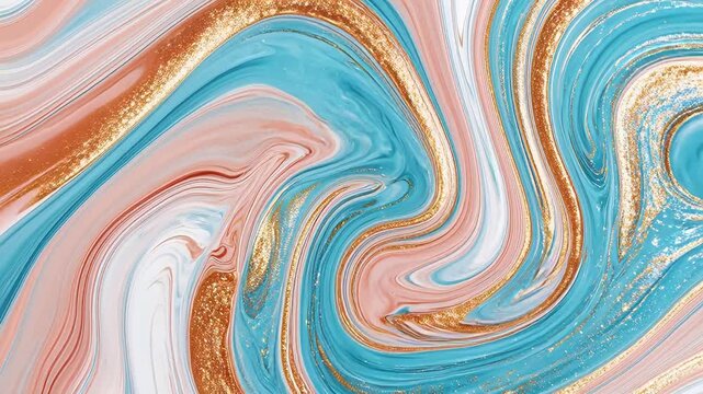 Abstract swirling paint design