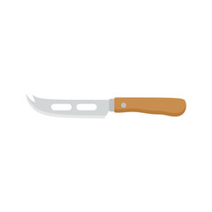 Fototapeta premium cheese knife isolated on white background. kitchen utensil kitchen knife for cheese, kitchen utensil . cheese knives with wooden handles isolated on white background