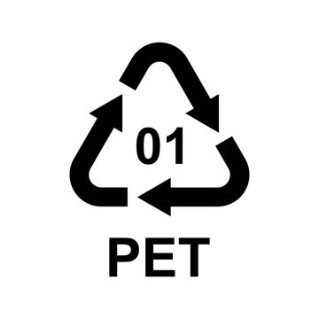 Plastic Resin Identification Code 01 PET Recycling Symbol for Polyethylene Terephthalate Packaging Material Sorting and Waste Compliance