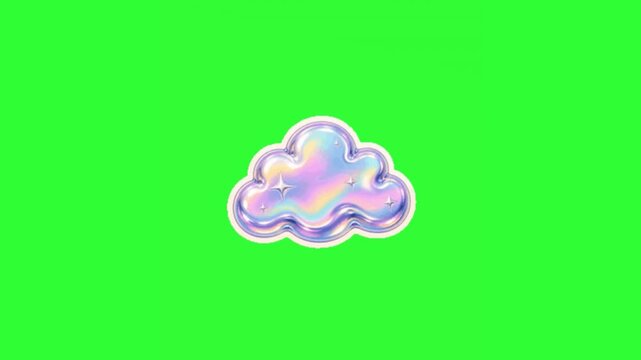 High-quality colorful animated cloud floating effect designed for weather themes, children's content, fantasy scenes, educational videos, and cheerful motion graphics.
