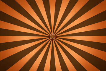 Obraz premium Vintage Orange Grunge Sunburst Rays Background with Retro Aged Paper Texture, Distressed Vector Pattern, Antique Light Burst Design and Old Wallpaper Illustration Style