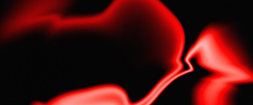 Glowing vibrant red orange grainy gradient shape on noise texture black background, dark vibrant dynamic poster header cover wallpaper banner backdrop design
