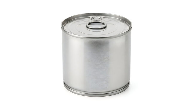 Blank metal food can with pull tab lid