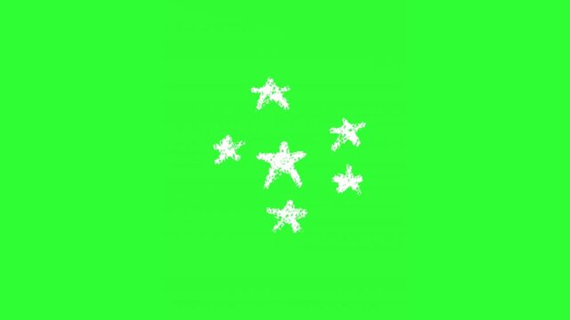 Seamless animated sparkling stars floating across the screen, perfect for magical backgrounds, celebrations, children's videos, motion graphics, video editing, presentations, and transparent overlay e