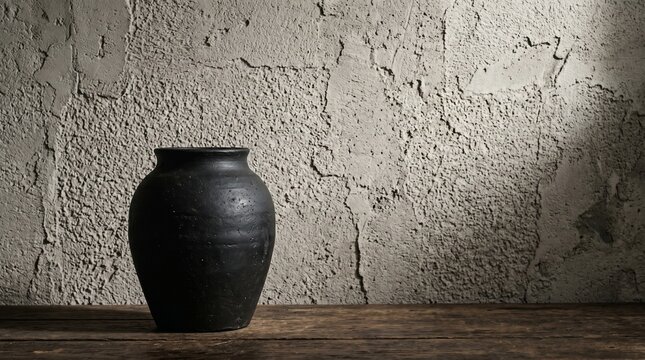 Photo of A breathtaking eye-level view of a matte black cer