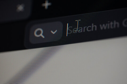 Searching for information on a web browser address bar