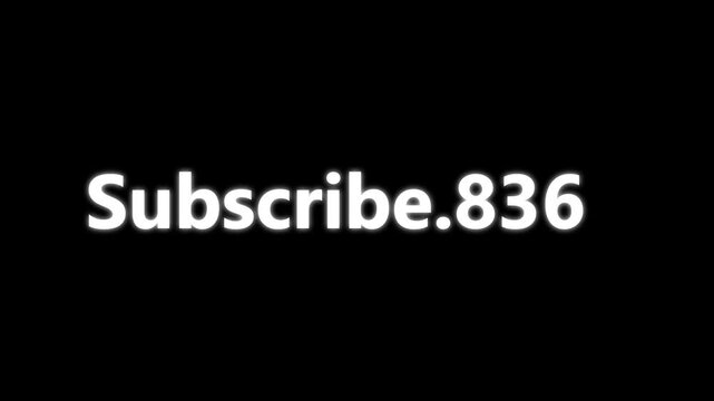White text subscribe 496 label isolated on a solid black background for digital branding