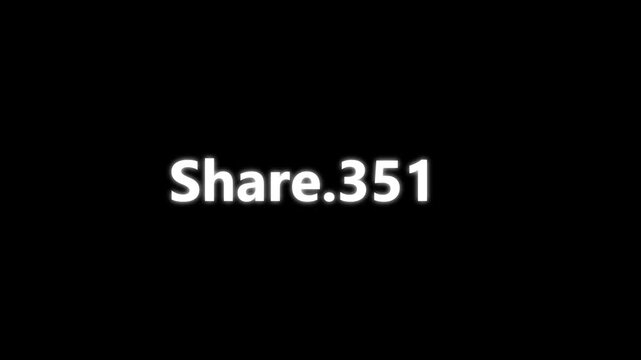 Minimalist digital featuring the text share 208 in bold white font on a black background