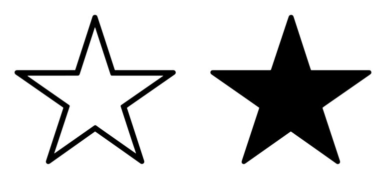 star rating vector icon set
