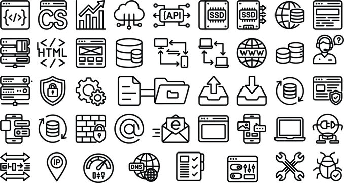  Computer-Science Web Development Icons Collection