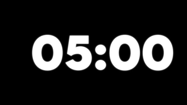 Digital clock display showing five twenty four in white bold numbers on a solid black background