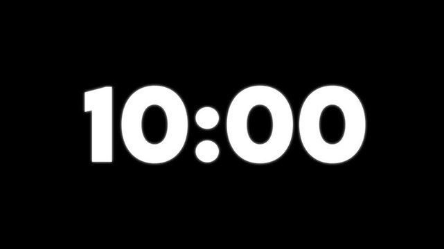 Digital clock display showing ten forty nine in bold white font against a solid black background