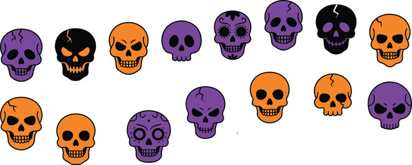 Fototapeta premium Classic Skull Expressions for Product Branding