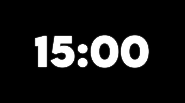 Digital clock display showing sixteen thirteen in white bold sans serif font on black background