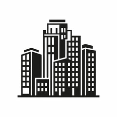 Fototapeta premium Modern Urban Skyscraper Cityscape Illustration.