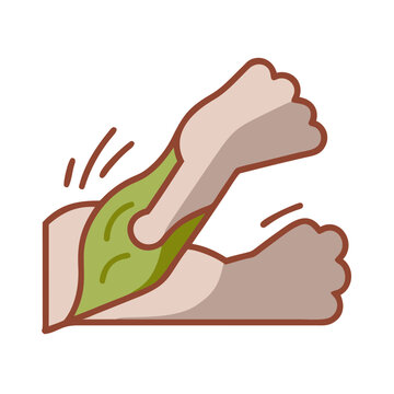 Leg pain concept vector line icon, linear illustration, outline sign.