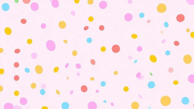 Birthday confetti flat design front view event theme animation colored pastel. 