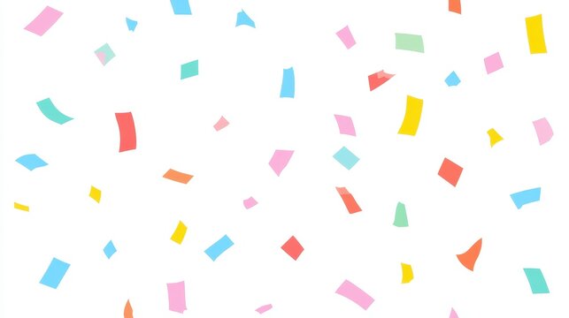 Birthday confetti flat design front view event theme animation colored pastel. 