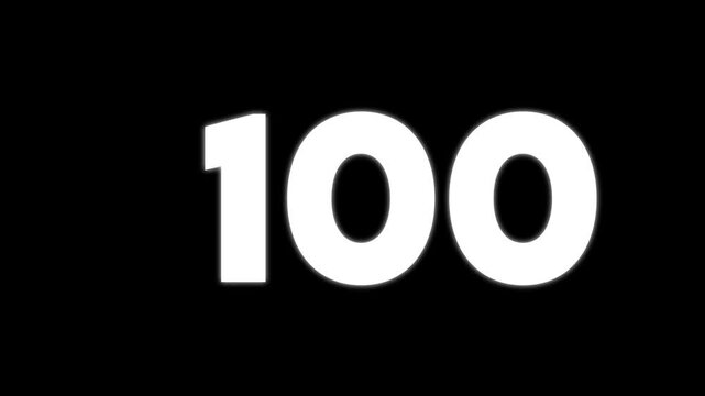 Large bold white number fifty nine isolated on a solid black background for digital countdown timer